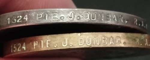 WW1 Medal Trio Awarded To: PTE J. DUNBAR R.A.M.C                   No.17