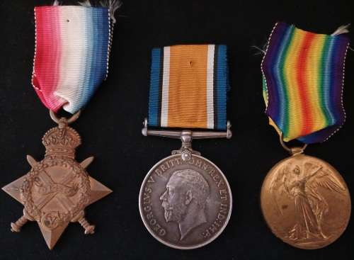 WW1 Medal Trio Awarded To: PTE. R.D. MORGAN 9TH S.A.H.                         No.24