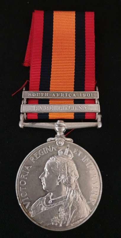 Boer War -  QSA Medal Awarded To: 1386 PTE. C. CLARKE. PRINCE ALF: VOL: GD:    No.14