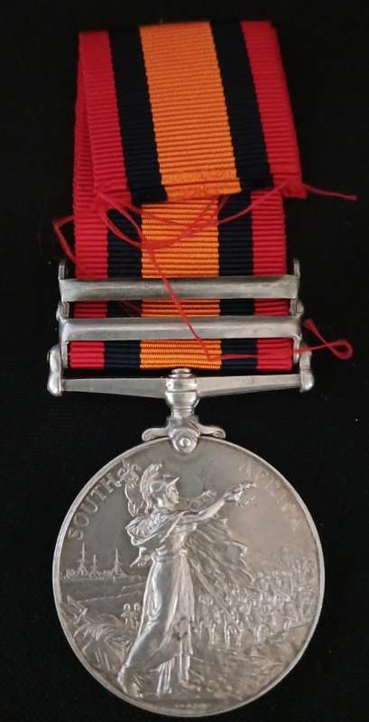 Boer War -  QSA Medal Awarded To: 1386 PTE. C. CLARKE. PRINCE ALF: VOL: GD:    No.14