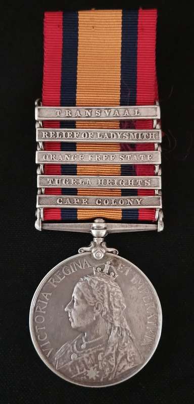 Boer War -  QSA Medal Awarded To:  12633. DR V. MACHUGH. A.S.C.         No.15