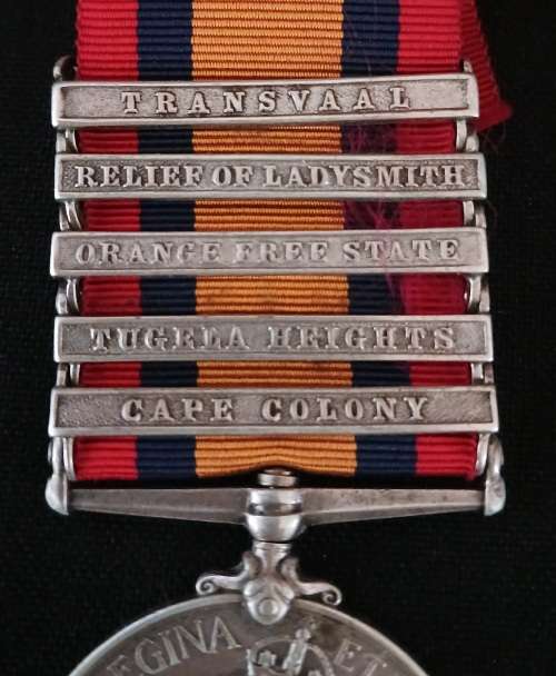 Boer War -  QSA Medal Awarded To:  12633. DR V. MACHUGH. A.S.C.         No.15