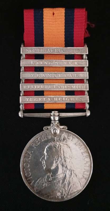 Boer War -  QSA Medal Awarded To:  113 PTE. C. POWELL, IMPL: LT INFY       No.17