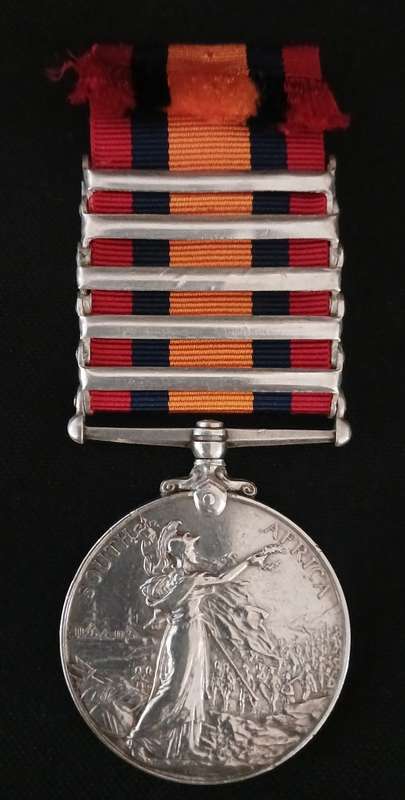 Boer War -  QSA Medal Awarded To:  113 PTE. C. POWELL, IMPL: LT INFY       No.17
