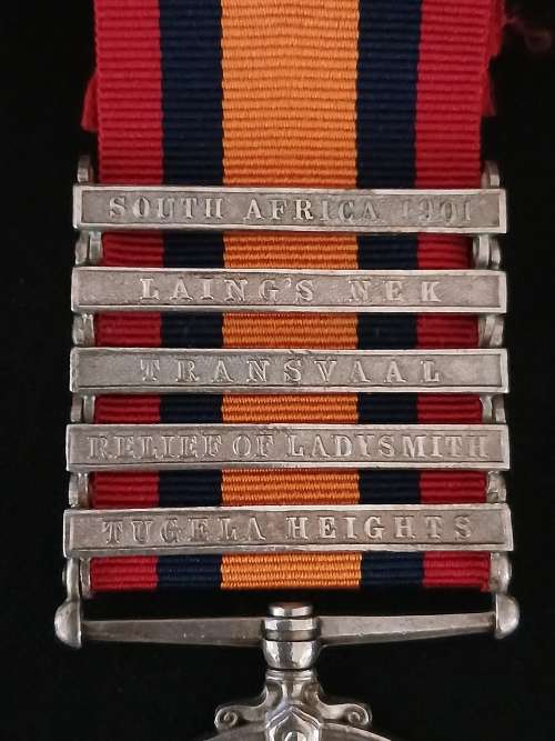 Boer War -  QSA Medal Awarded To:  113 PTE. C. POWELL, IMPL: LT INFY       No.17