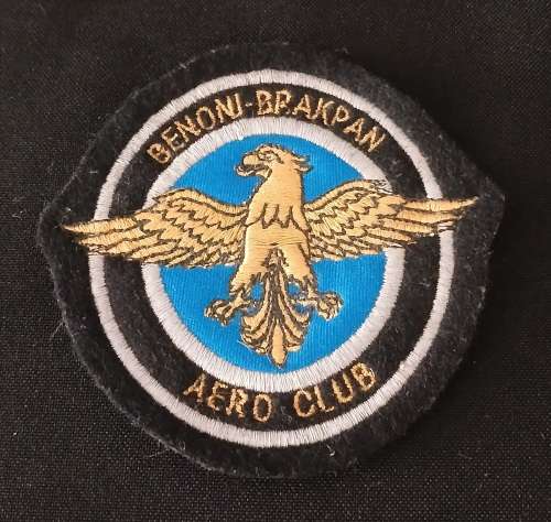Benoni - Brakpan AERO CLUB Embroidered Badge             V55