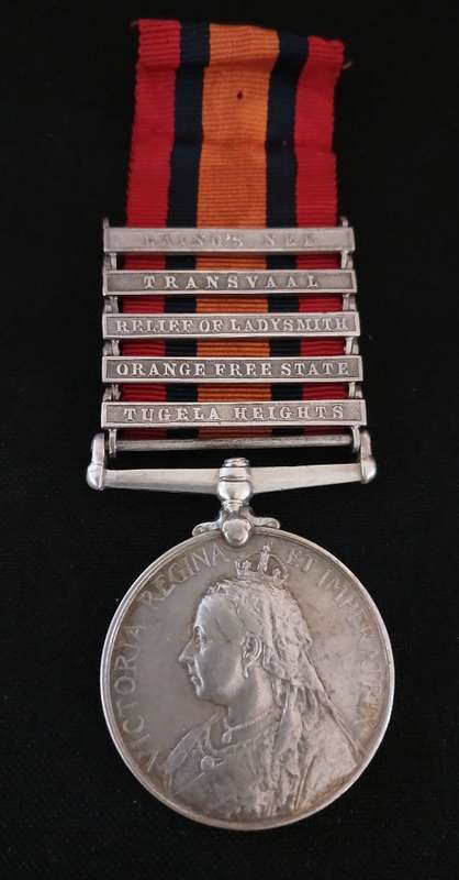 Boer War -  QSA Medal Awarded To: 2755 Sapr T.BAILLIE. R.E.                No.20