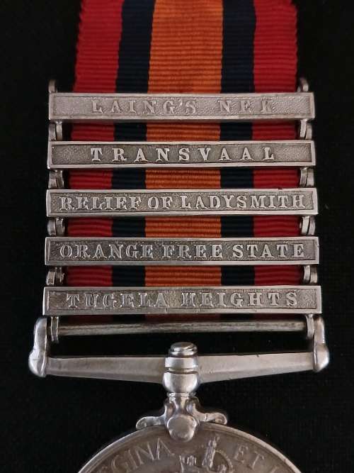 Boer War -  QSA Medal Awarded To: 2755 Sapr T.BAILLIE. R.E.                No.20