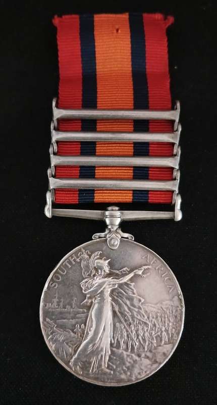 Boer War -  QSA Medal Awarded To:  22446 TPR: A.W. ELFORD. 69TH COY IMP: YEO:      No.21