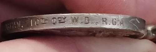Boer War -  QSA Medal Awarded To: 96626 BOMB. F.W. VAUGHAN, 10TH COY W.D. , R.G.A.   No.24