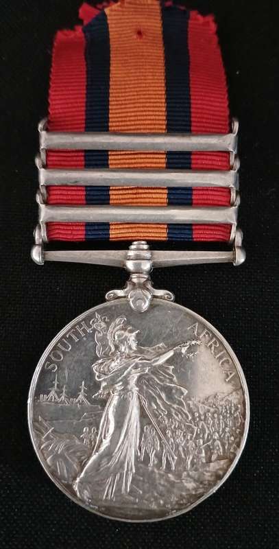 Boer War -  QSA Medal Awarded To:  4154 PTE D.N. BERRY. WORCESTER: REGI        No.27