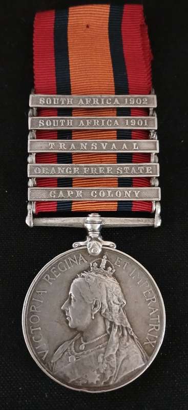 Boer War -  QSA Medal Awarded To:  23127 FAR: SERJT: J. HARDIE. 78TH COY IMP: YEO:     No.29