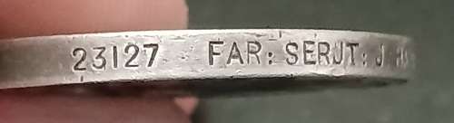 Boer War -  QSA Medal Awarded To:  23127 FAR: SERJT: J. HARDIE. 78TH COY IMP: YEO:     No.29