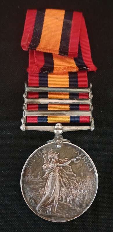 Boer War -  QSA Medal Awarded To: 1466. PVT. F. BAKER. SUFFOLK REGT      No.33