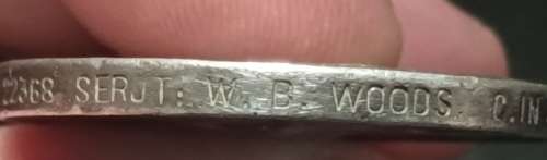 Boer War -  QSA Medal Awarded To: 22368 SERJT: W. B. WOODS. C. IN C. BDY: GD:   No34