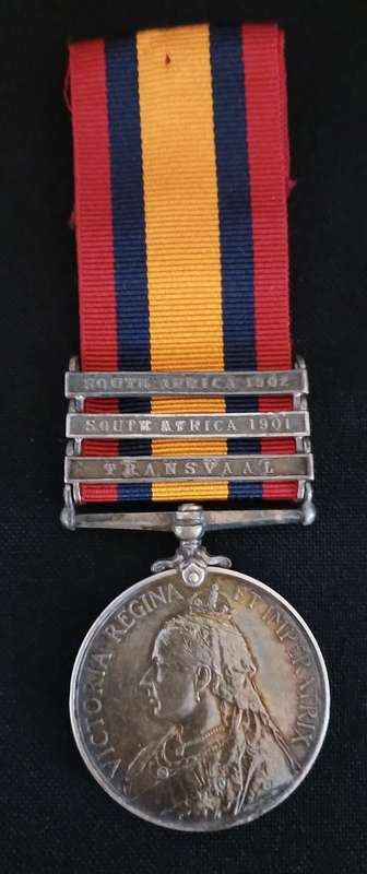 Boer War -  QSA Medal Awarded To: 9813 DVR: A.E. BARNES. R.H.A.      No.36