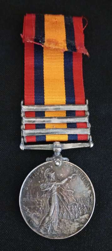 Boer War -  QSA Medal Awarded To: 9813 DVR: A.E. BARNES. R.H.A.      No.36
