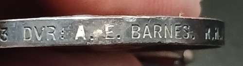 Boer War -  QSA Medal Awarded To: 9813 DVR: A.E. BARNES. R.H.A.      No.36