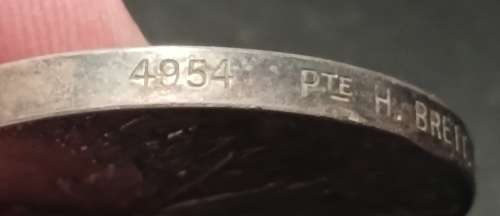 Boer War -  QSA Medal Awarded To: 4954 PTE H. BRETT. LINCOLN: REGT        No.39