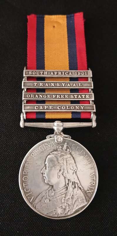 Boer War -  QSA Medal Awarded To: 5732 PTE E. J. REYNARD, 2ND D OF C. LT INFY   No.40