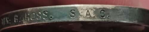 Boer War -  QSA Medal Awarded To:  1091 3RD CL TPR: G. ROSS. S.A.C.        No.41
