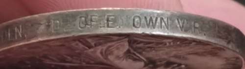 Boer War / WW1  QSA & British War Medal To: 1483 PTE H.N.DRYDEN. D. OF E. OWN V.R.   No.46