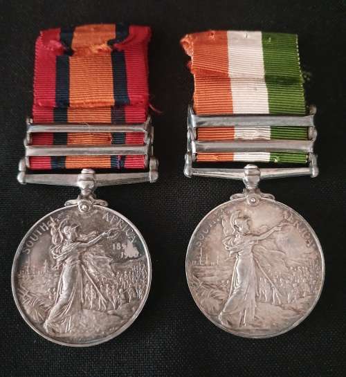 Boer War QSA ( Ghost Date ) & KSA  Awarded To: 5012 CORL A.C. PERTRIDGE, W. RIDING REGT     No.47