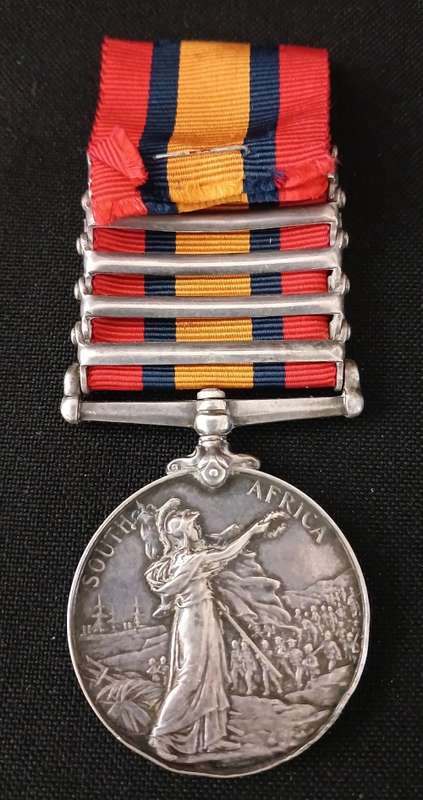 Boer War -  QSA Medal Awarded To:  82619  DVR: P. J. MULLEN, R.H.A.     No.51