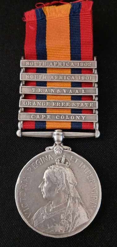 Boer War -  QSA Medal Awarded To: ( SHOEING SMITH ) 18066 S.STH. E. SCHOFIELD. R.F.A.      No.52