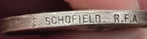 Boer War -  QSA Medal Awarded To: ( SHOEING SMITH ) 18066 S.STH. E. SCHOFIELD. R.F.A.      No.52