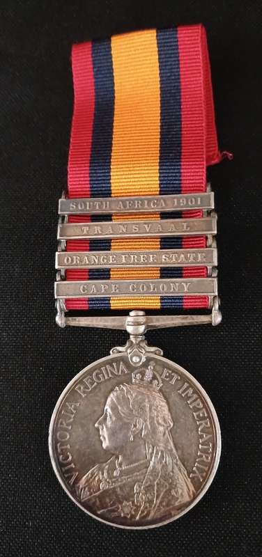 Boer War -  QSA ( Ghost Date ) Medal Awarded To: 2425 PTET. LEAR, 1ST SUFFOLK REGT    No.56