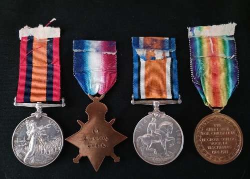 A Queen`s South Africa and WWI Medal Group Of Four Awarded To SERGT: J.B. GREWAR   No.57