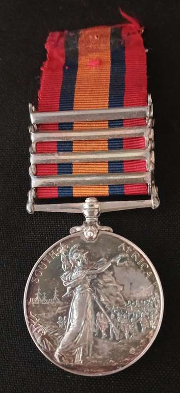 Boer War -  QSA Medal Awarded To: 827 L.CRPL: C. THOMAS. RLY: PNR: REGT   No.58