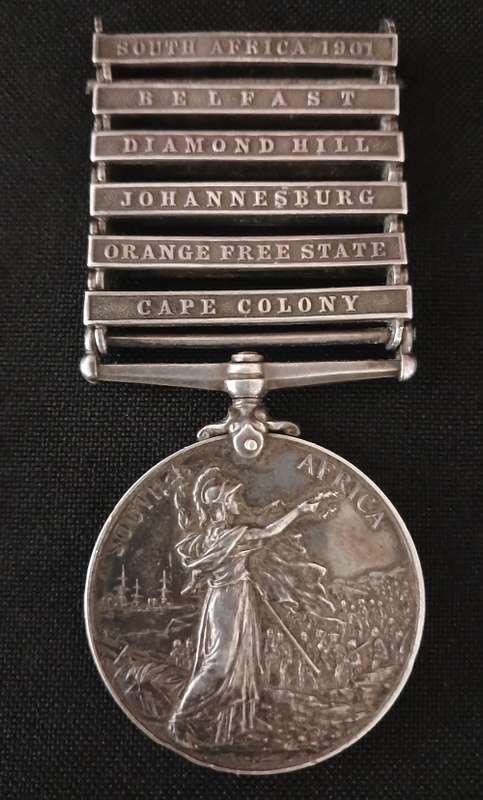 Boer War -  QSA Medal Awarded To: 5853 Sapr. J. MARTIN. R.E.     No.59