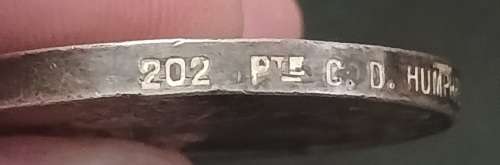 Boer War -  QSA Medal Awarded To:  202 PTE C.D. HUMPHREYS. C.M.S.C     No.63