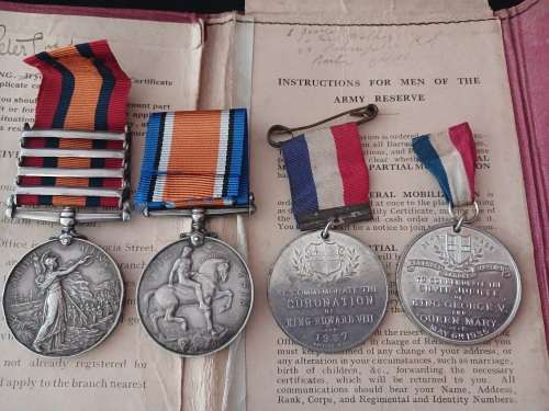 Boer War QSA & BWM Medal Awarded To: 3326 Pte. P. LORD. 14/Hrs.        No.62