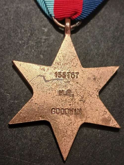 WW2 Medal Group Awarded To: 133757 H.R. GOODWIN                      No.36