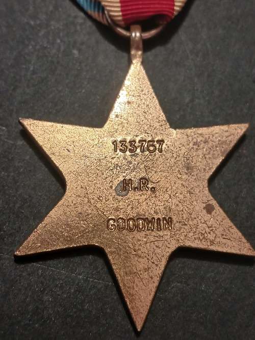 WW2 Medal Group Awarded To: 133757 H.R. GOODWIN                      No.36