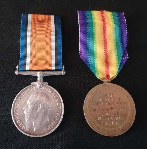 WW1 British War Medal & Victory Medal Awarded To:  SPR. D. THOMAS S.A.M.E.            No.37
