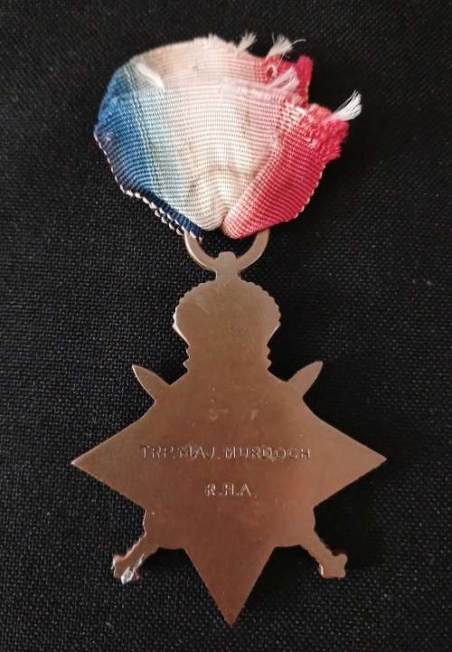 WW1 1914 - 1915 STAR Awarded To: TPR. MAJ. MURDOCH R.H.A.  ( Possible Renamed )                M28