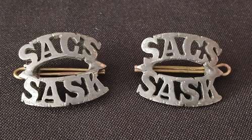 WW2 South African Corps Of Signals Shoulder Titles                 M60