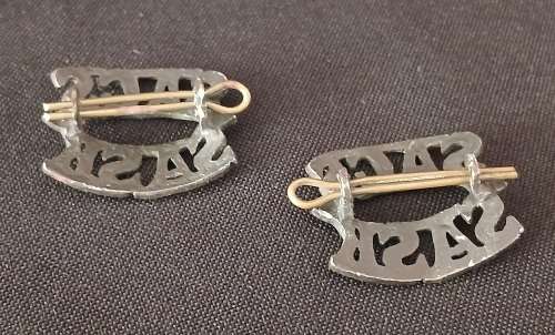 WW2 South African Corps Of Signals Shoulder Titles                 M60