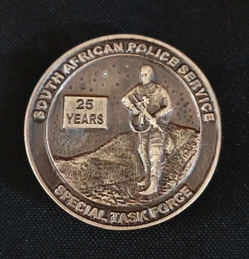 25 YEARS SOUTH AFRICAN POLICE SERVICE SPECIAL TASK FORCE Medallion           O3