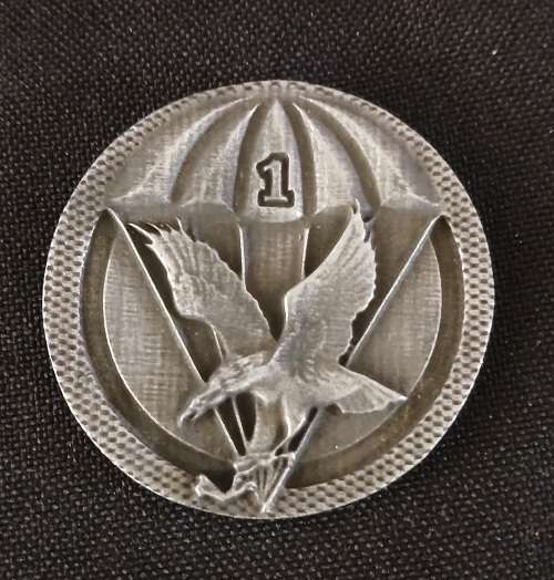 South African Army - 1 Parachute Battalion SINCE 1961 Medallion  ( Silver Coloured )          O6