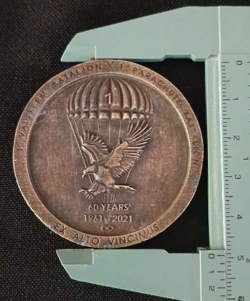 1 Parachute Battalion 60 Years / Delta Company 39 Years Medallion       O8