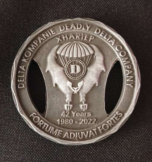 1 Parachute Battalion 60 Years / Deadly Delta Company 42 Years Medallion (Silver Coloured)       09