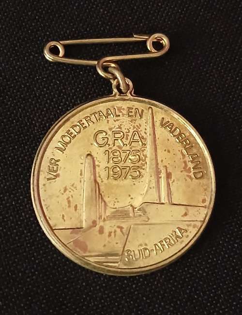 VER MOEDERTAAL EN VADERLAND G.R.A. 1875-1975 SUID AFRIKA MEDAL                 O25