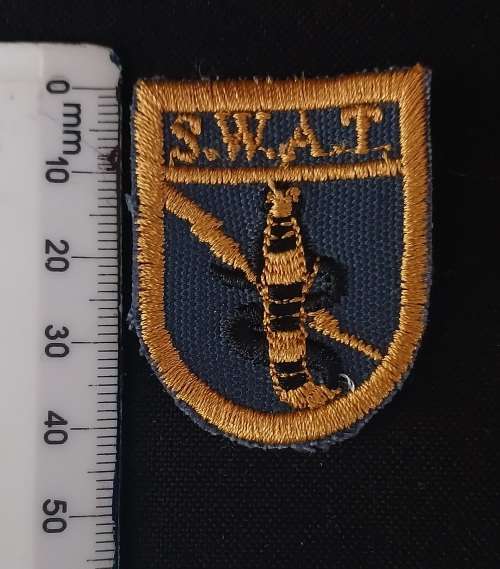SADF - SWA POLICE - SOUTH WEST AFRICA TACTICAL (SWAT) Cloth Badge  ( Blue )       O45