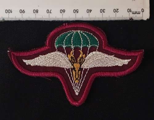 SADF 1 Parachute Battalion Cloth Beret Badge     ( Size 100mm x 64mm )    O49