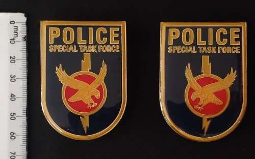 Police Special Task Force Metal Shoulder Flash Pair                     O59